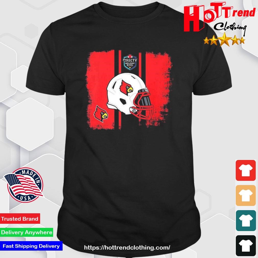 2023 Directv Holiday Bowl Team Louisville Cardinals Red College Football Bowl Helmet Logo T-Shirt