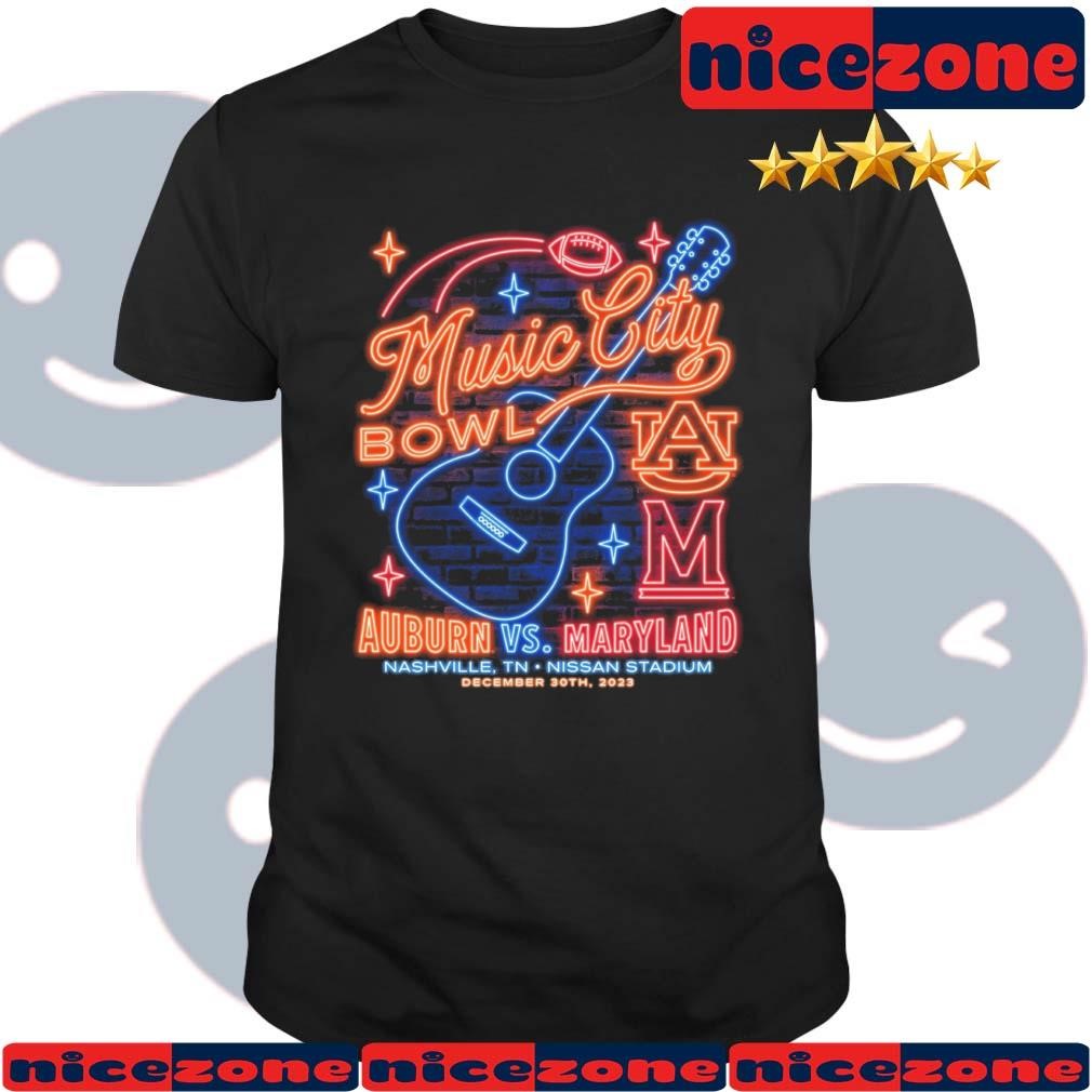 Auburn Tigers Vs Maryland Terrapins Music City Bowl On Nashville TN Nissan Stadium December 30th 2023 Shirt