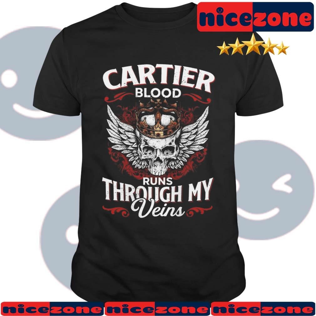 Cartier Blood Run Through My Veins Skull Shirt