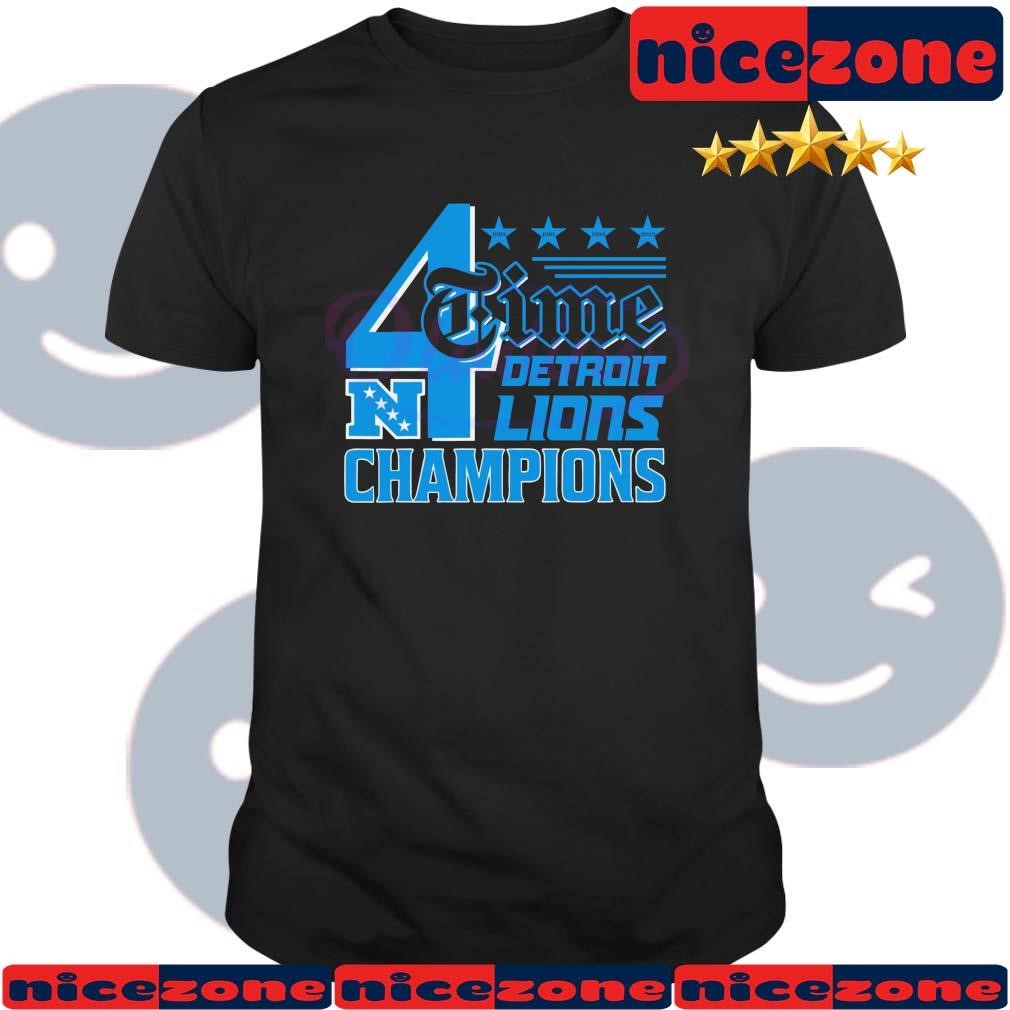 Detroit Lions 4 Time NFC North Division Champions Shirt