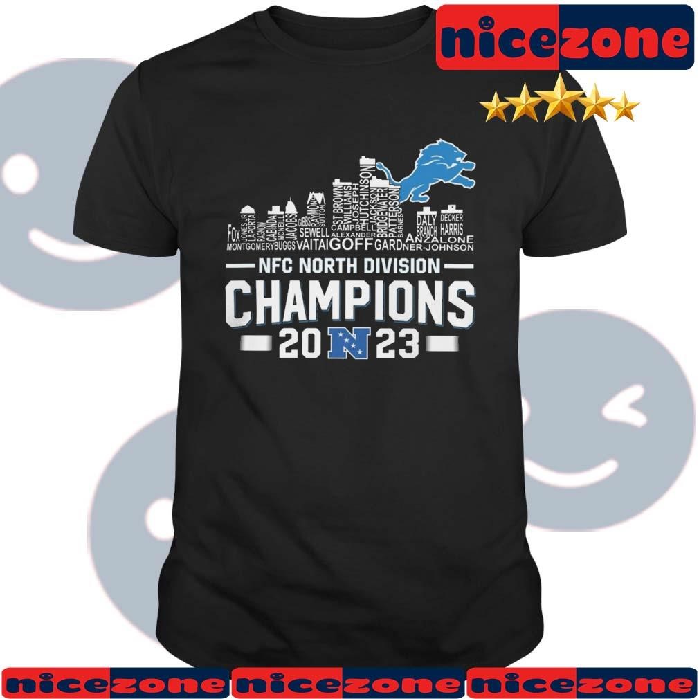 Detroit Lions Skyline Players Name 2023 NFC North Division Champions Shirt