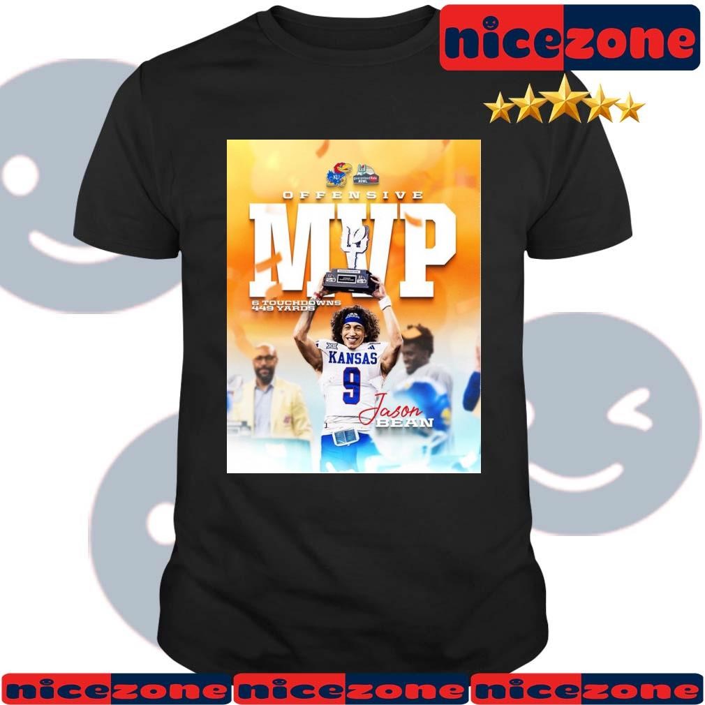 Jason Bean 23 Kansas Jayhawks Is The Offensive MVP Of The 2023 Guaranteed Rate Bowl NCAA Football Shirt