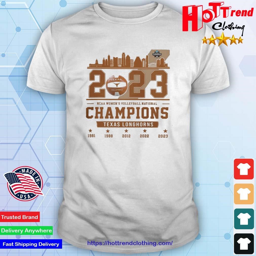 Texas Longhorns Skyline 2023 NCAA Women's Volleyball National Champions 1981-2023 T-Shirt