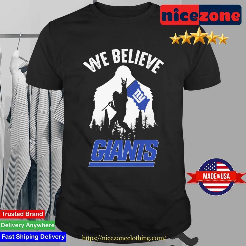 Bigfoot With Flag We Believe New York Giants 2024 Shirt