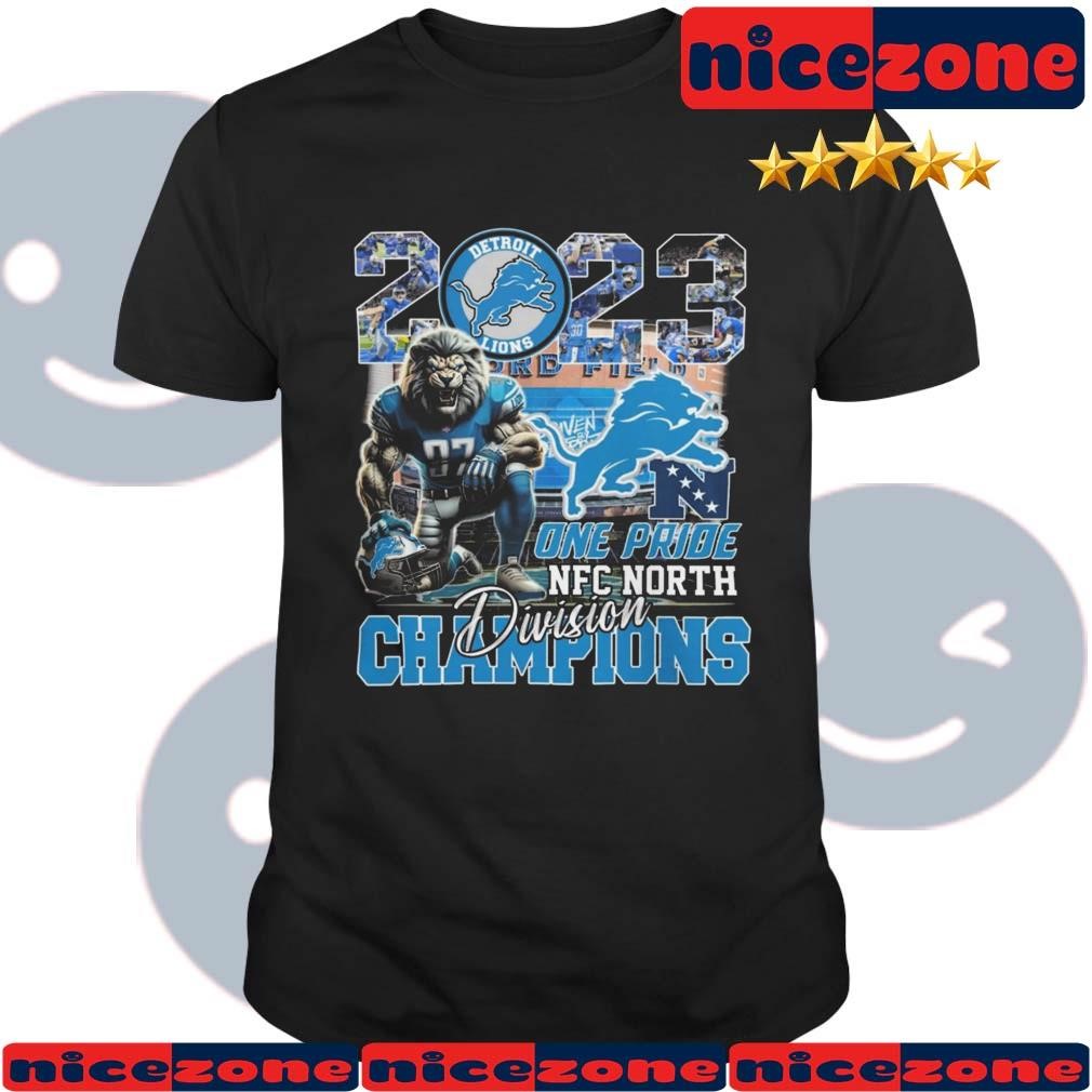 Detroit Football Lions 2023 NFC North Division Champions Mascot Shirt