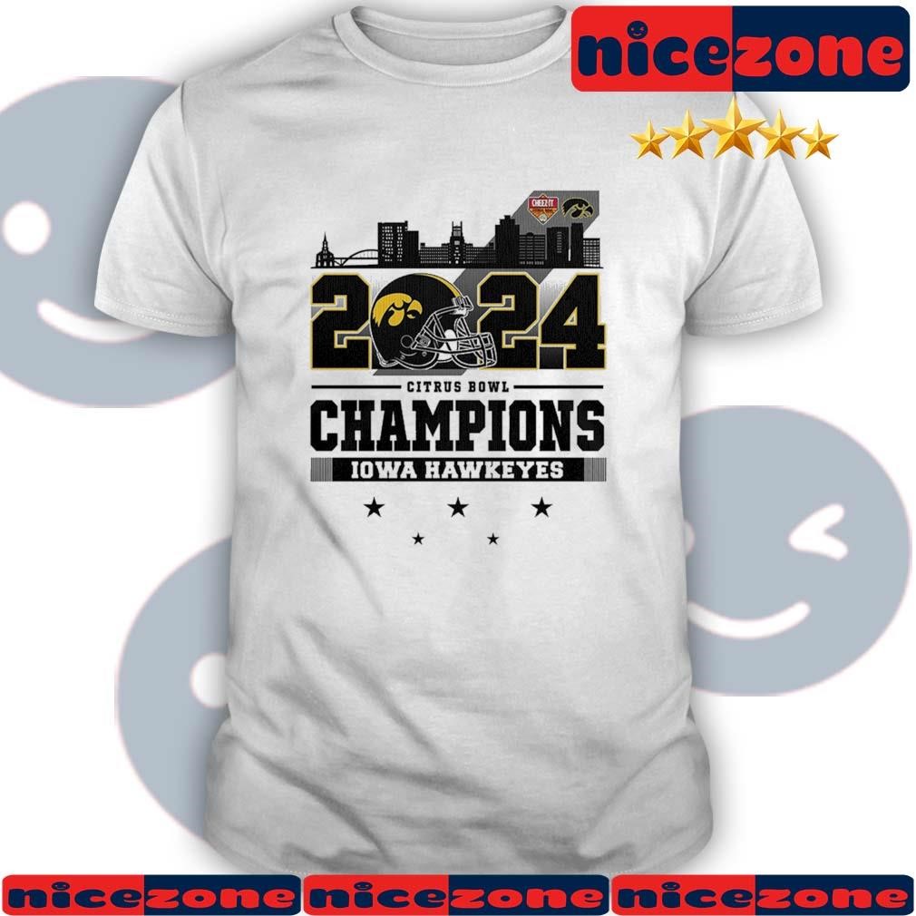 Iowa Hawkeyes 2024 Citrus Bowl Champions Skyline Helmet Shirt