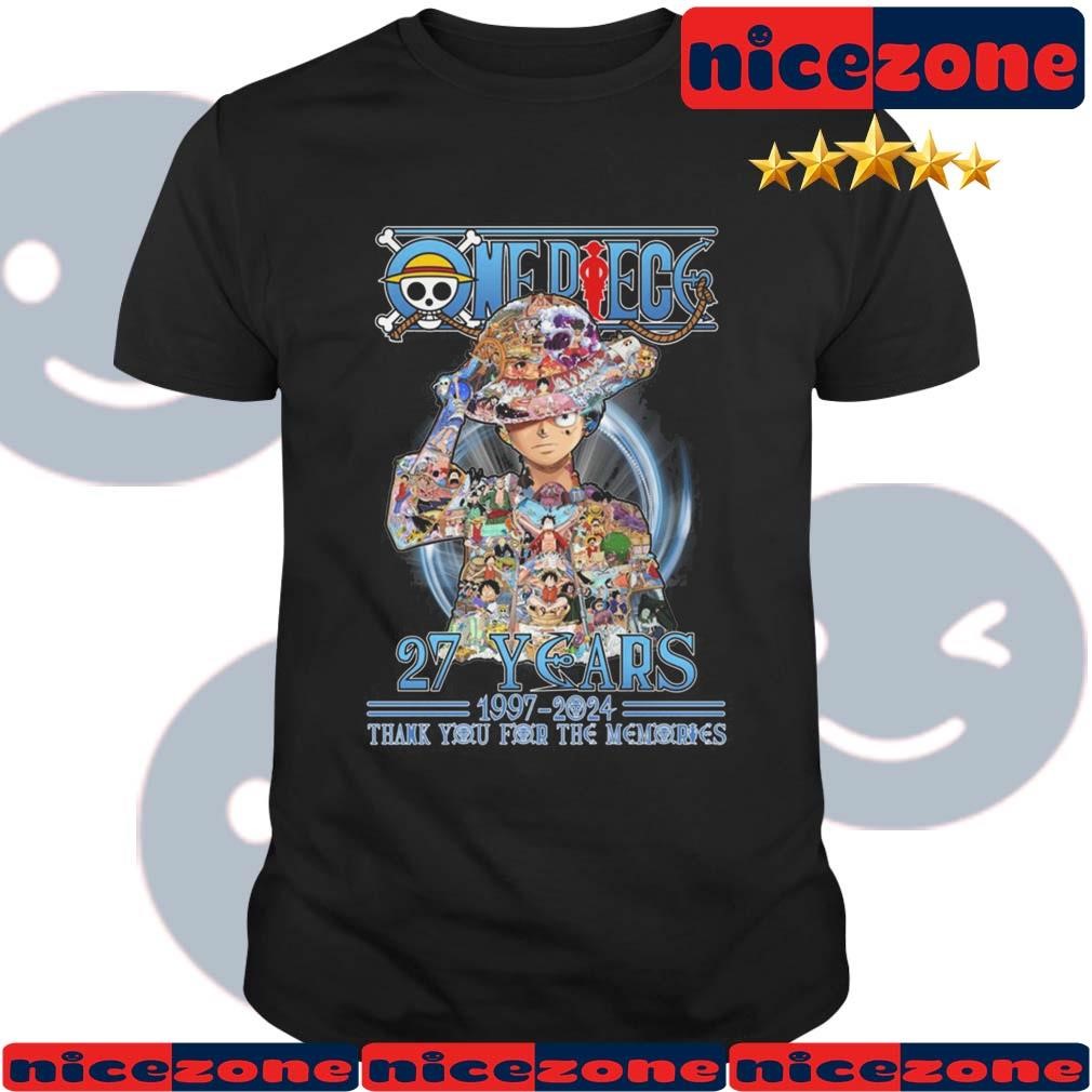 One Piece Monkey D Luffy 27 Years 1997-2024 Thank You For The Memories Shirt