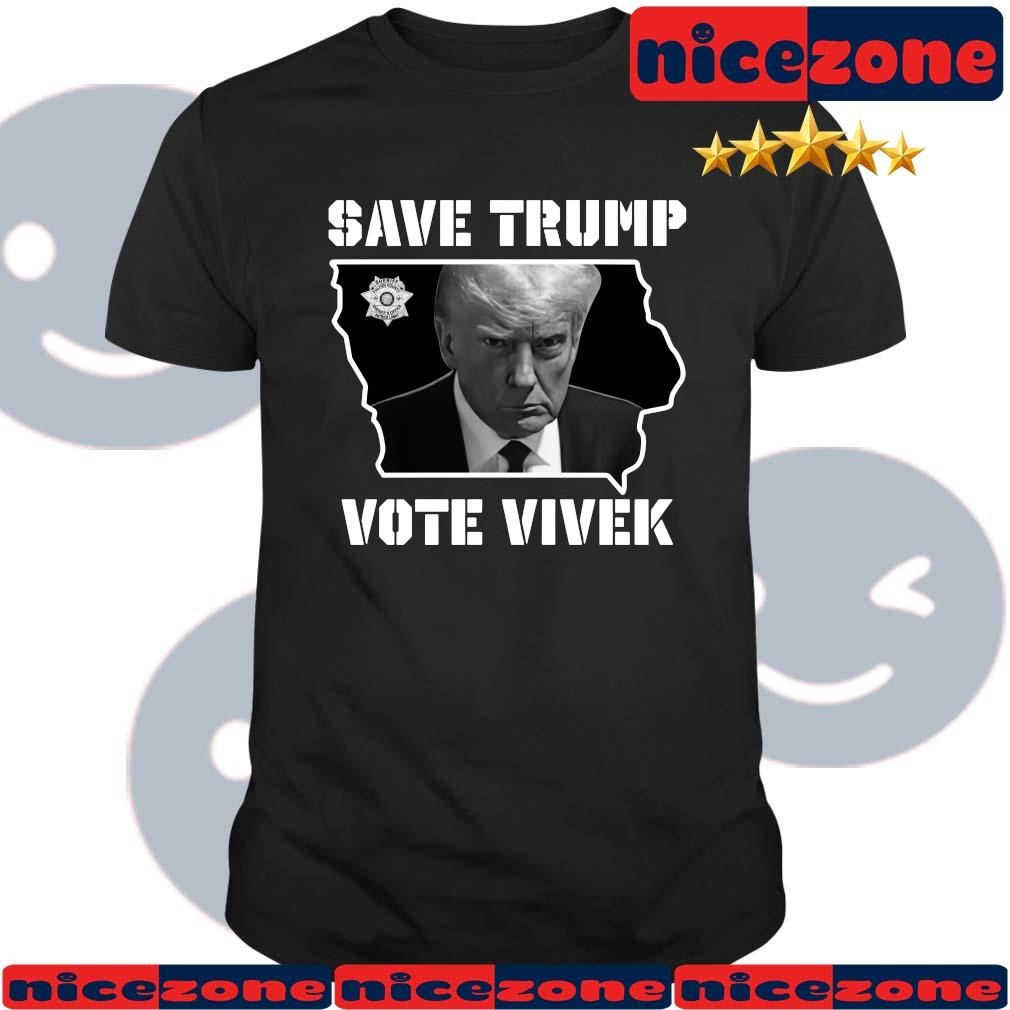 Save Trump Vote Vivek Vivek Ramaswamy Iowa Map 2024 Agian Shirt