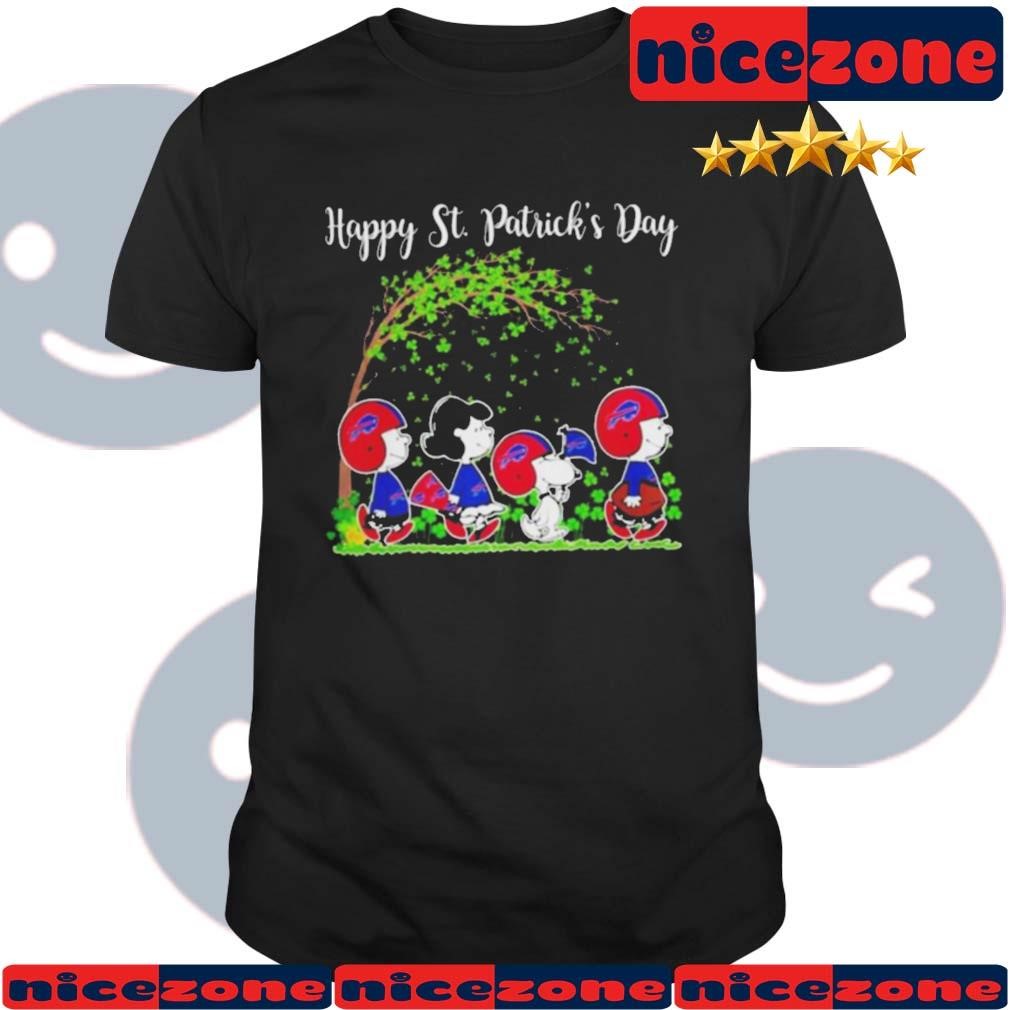 Snoopy Peanuts Buffalo Bills Happy St.Patrick's Day 2024 Shirt