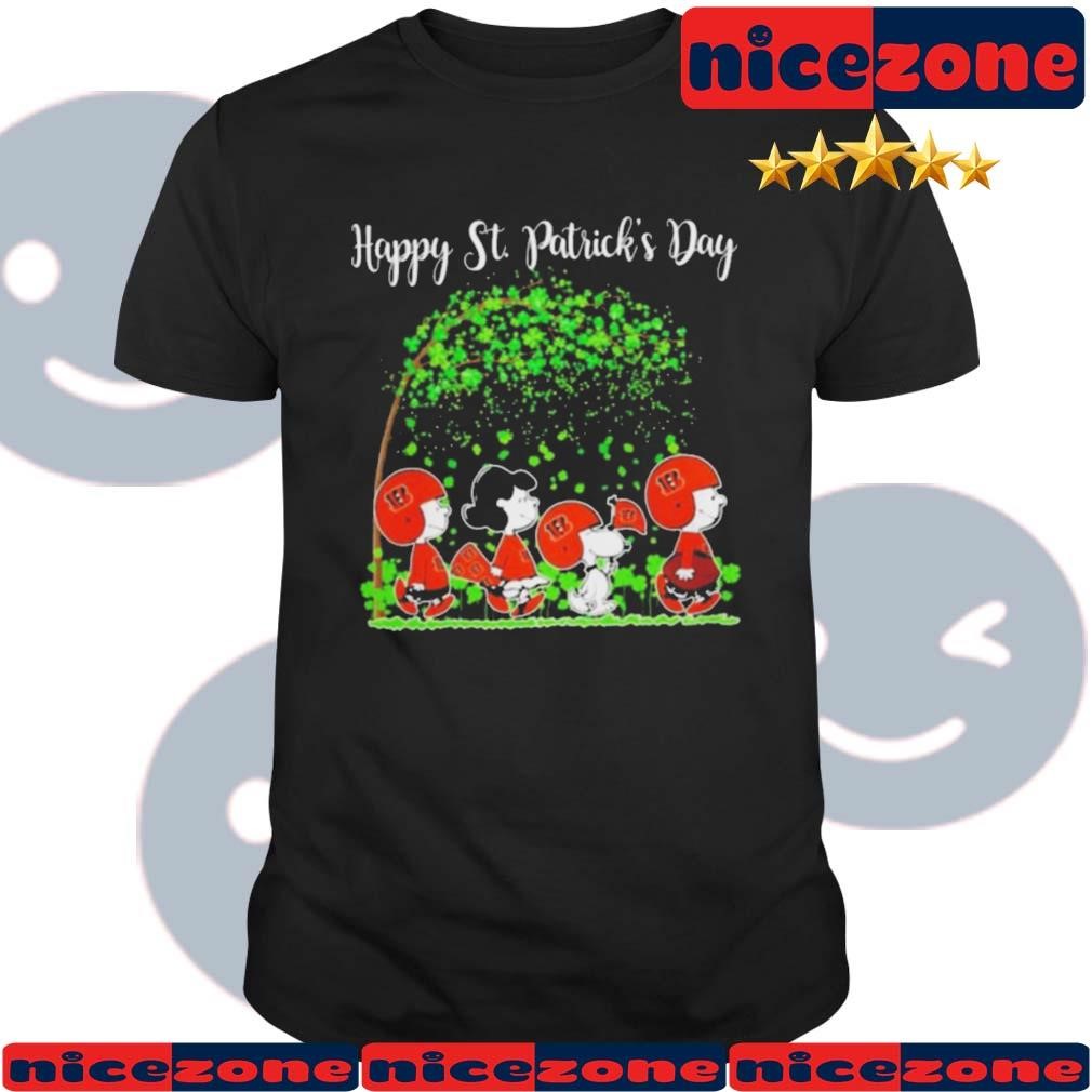 Snoopy Peanuts Cincinnati Bengals NFL Happy St.Patrick's Day 2024 Shirt