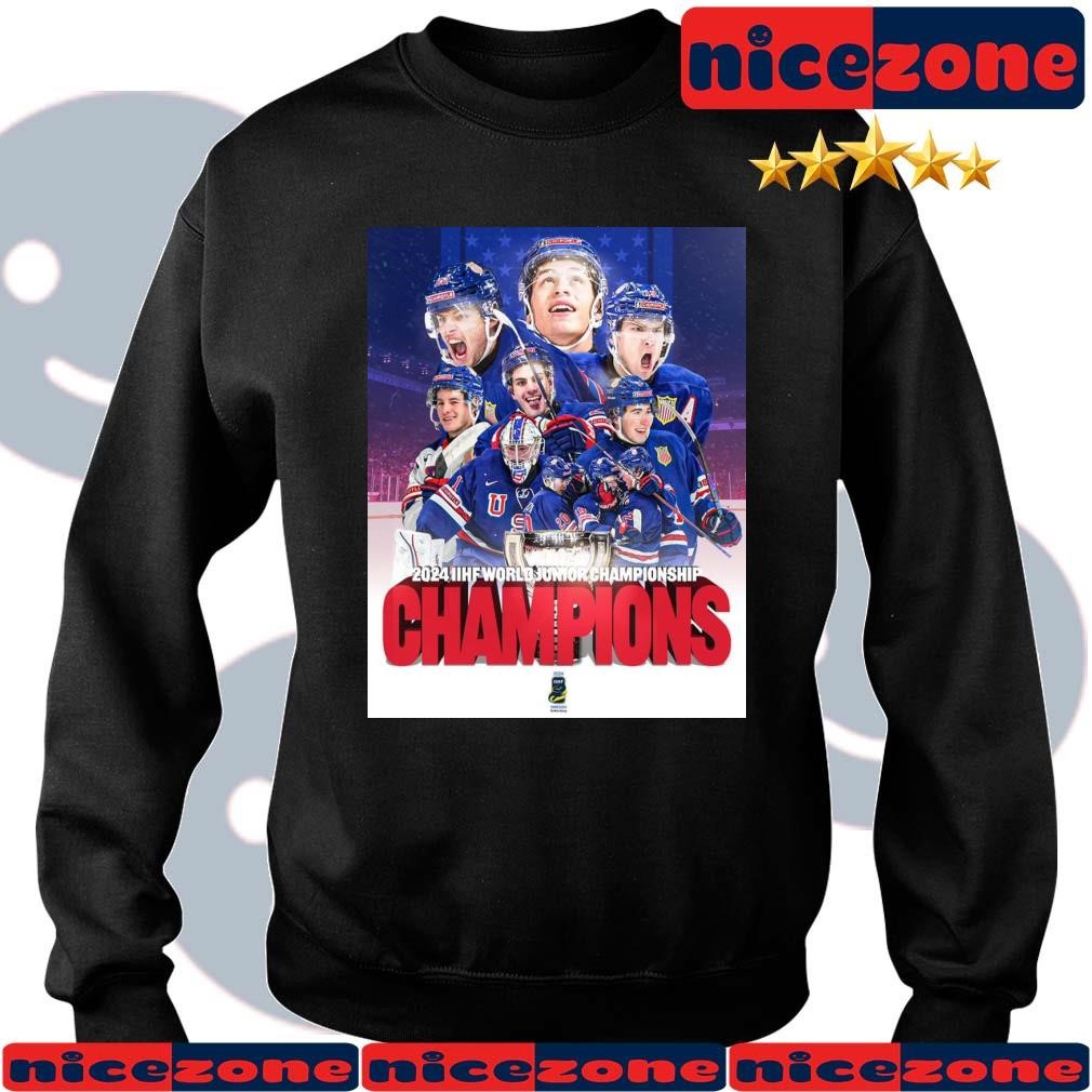 USA Junior Hockey Team Are The 2024 IIHF World Junior Champions Shirt ...