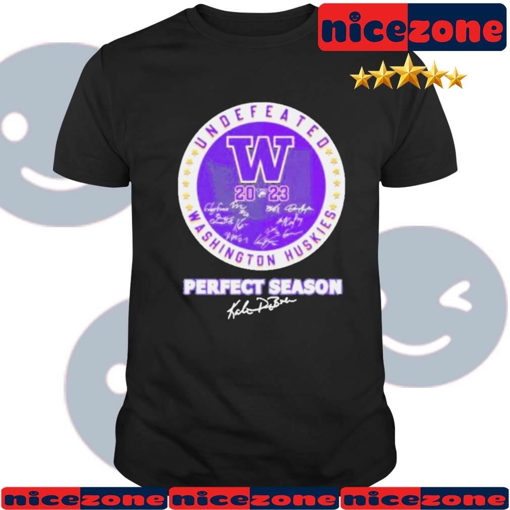 Undefeated 2023 Washington Huskies Perfect Season Signatures Shirt