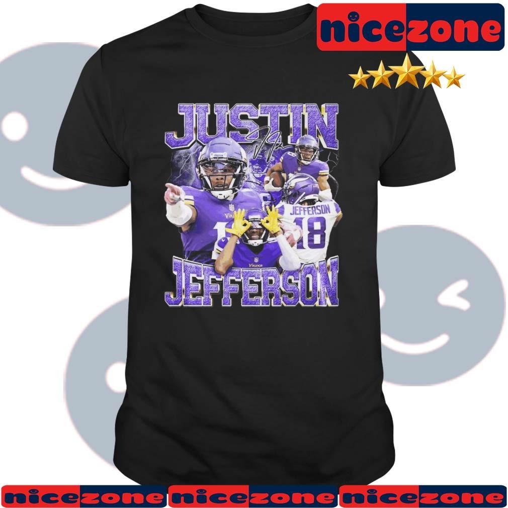 Vintage 90s Retro Style Justin Jefferson 2024 Signature Shirt