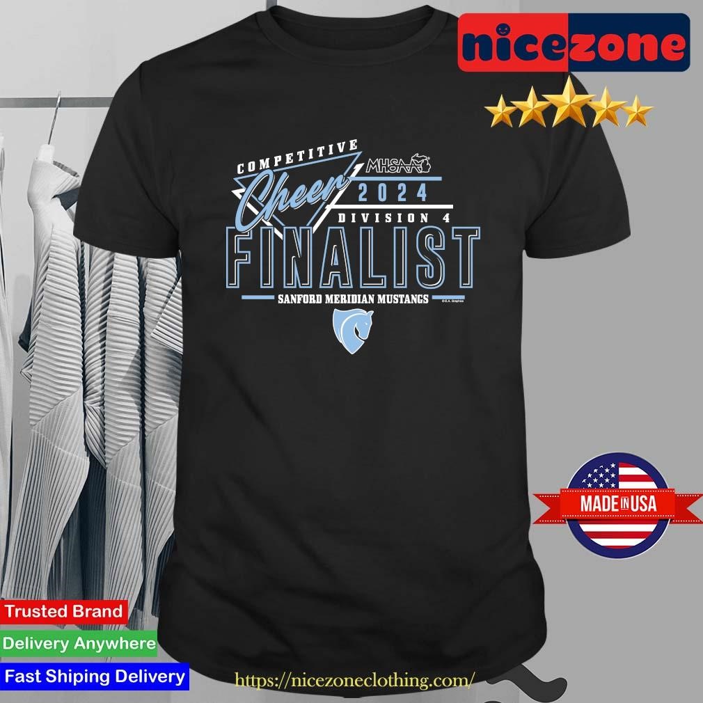 Original 2024 MHSAA Cheer D4 Finalist Sanford Meridian Mustangs Tshirt